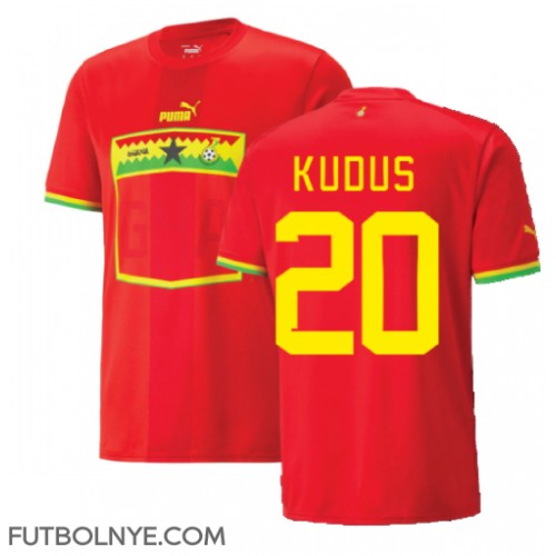 Camiseta Ghana Mohammed Kudus #20 Visitante Equipación Mundial 2022 manga corta